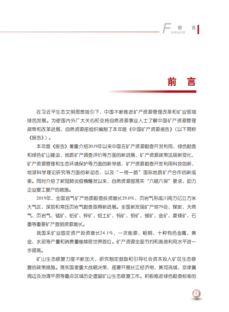 中华人民共和国自然资源部：中国矿产资源报告2020.pdf 第2页