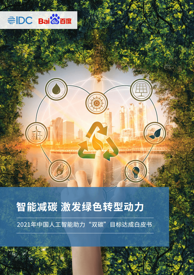 IDC&百度：2021年中国人工智能助力&ldquo;双碳&rdquo;目标达成白皮书.pdf 第1页
