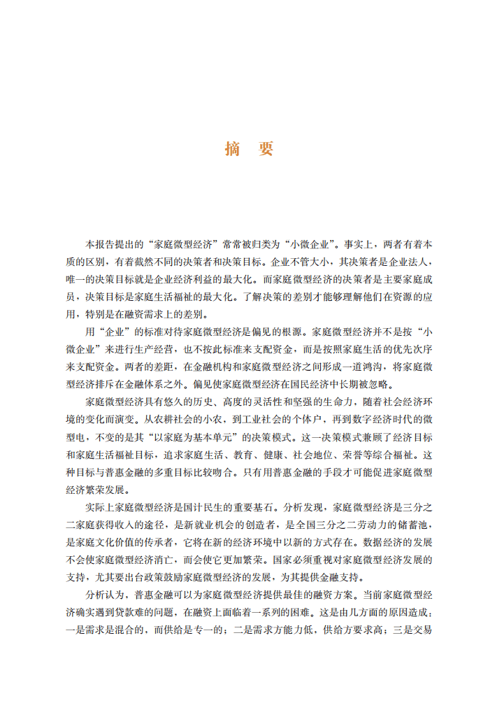 人民大学：家庭微型经济融资与乡村振兴研究报告.pdf 第4页