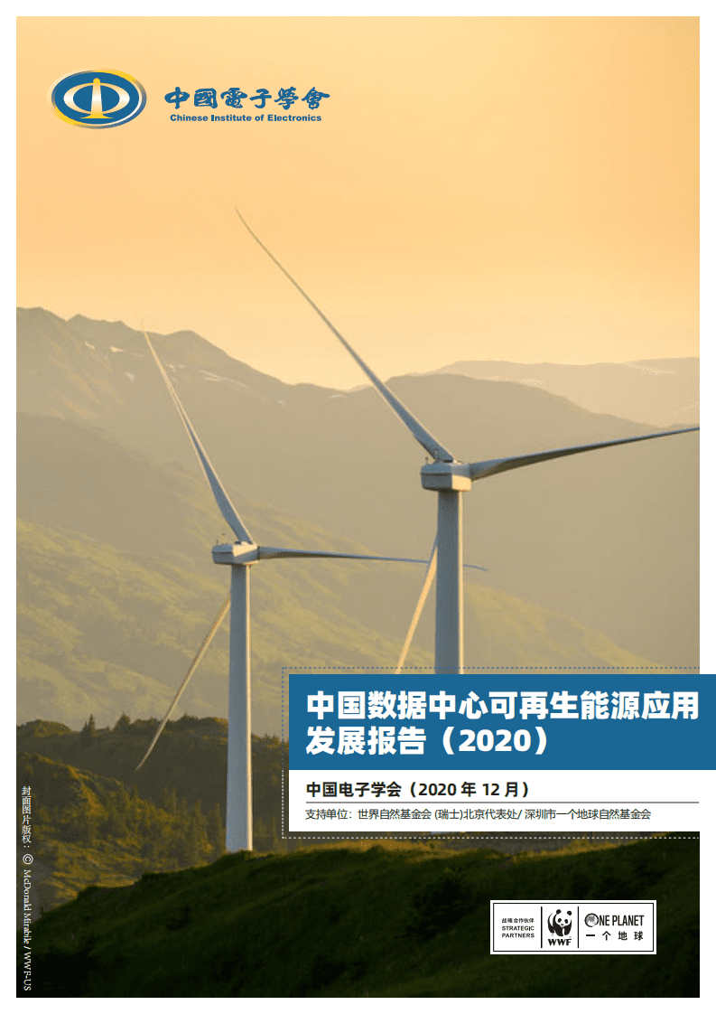 中国电子学会：中国数据中心可再生能源应用发展报告（2020）.pdf 第1页
