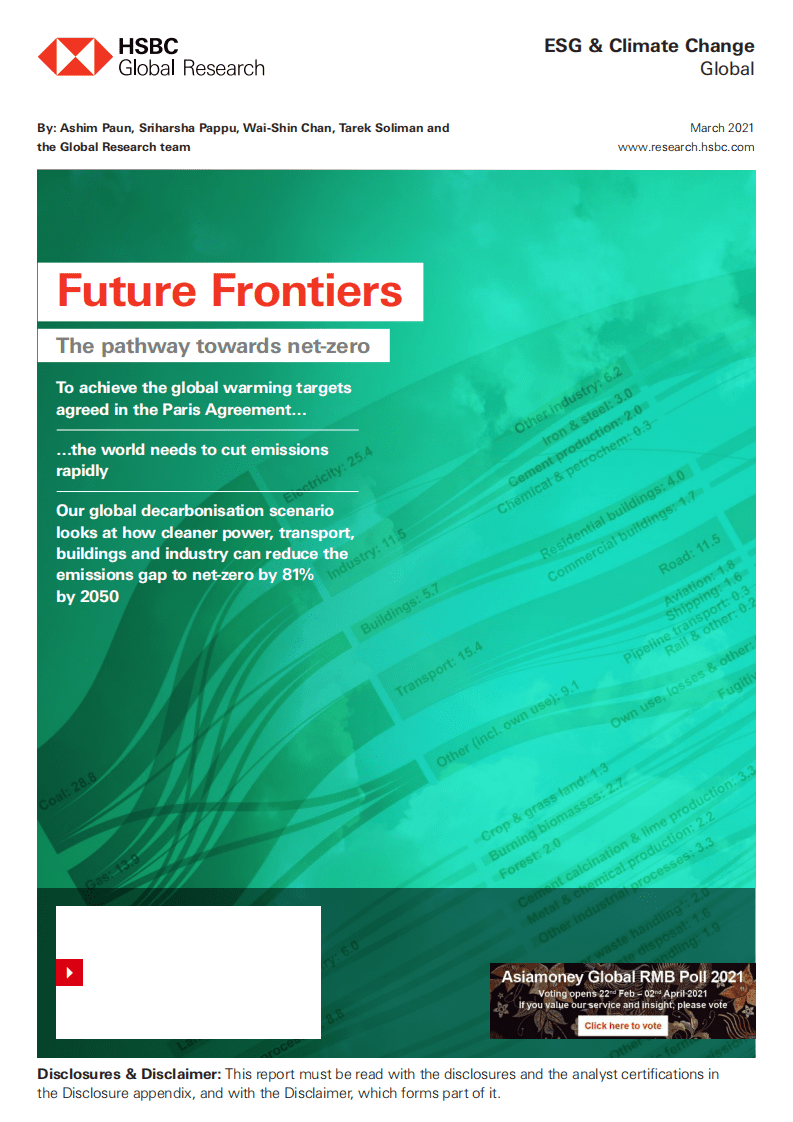 HSBC：全球投资策略：2050年实现净零排放的途径.pdf 第1页