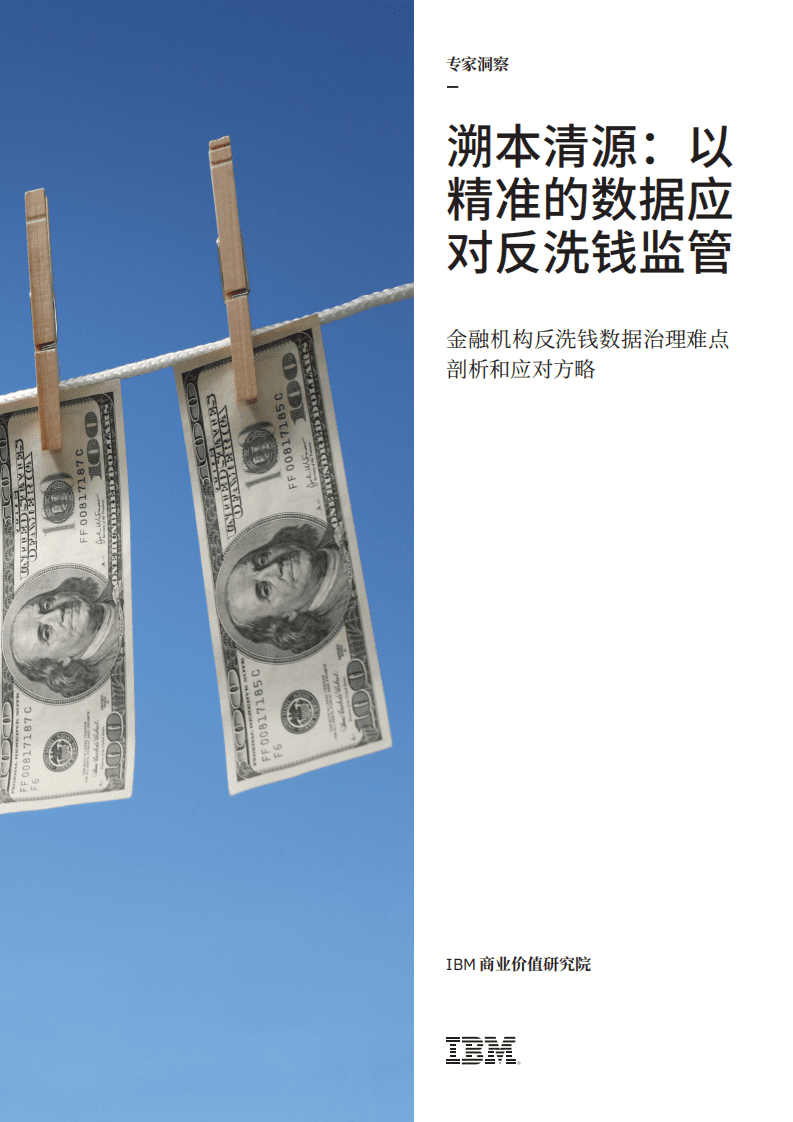 IBM商业价值研究院：溯本清源：以精准的数据应对反洗钱监管.pdf 第1页