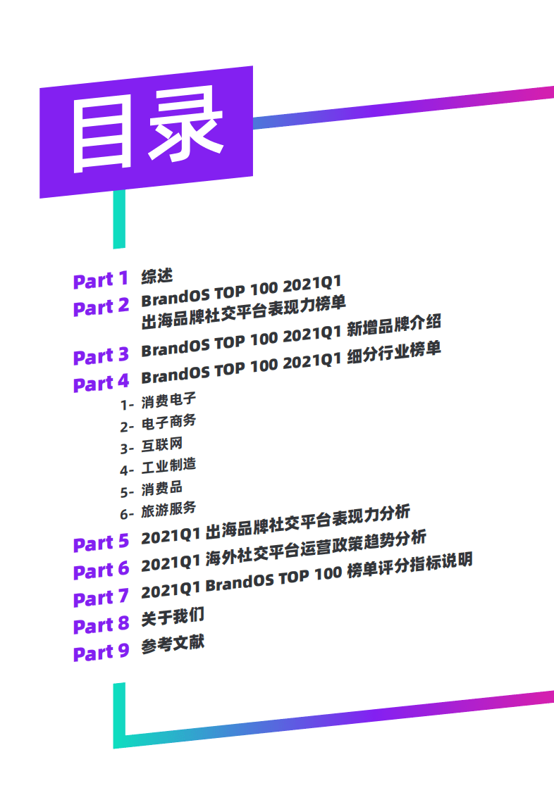 OneSight：2021Q1BrandOS TOP 100出海品牌社交平台表现力白皮书.pdf 第2页