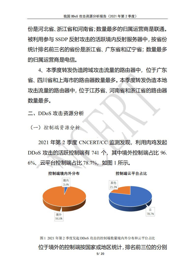 CNCERT：2021年第2季度我国DDoS攻击资源分析报告.pdf 第5页