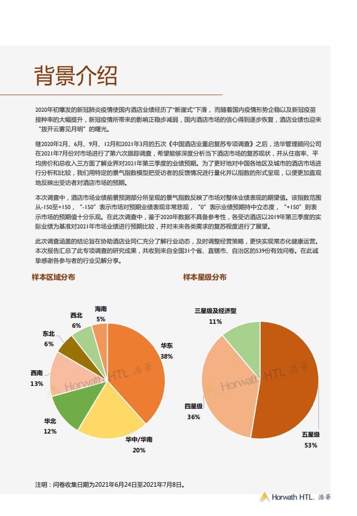 浩华：2021年第三季度中国酒店市场景气调查报告.pdf 第2页