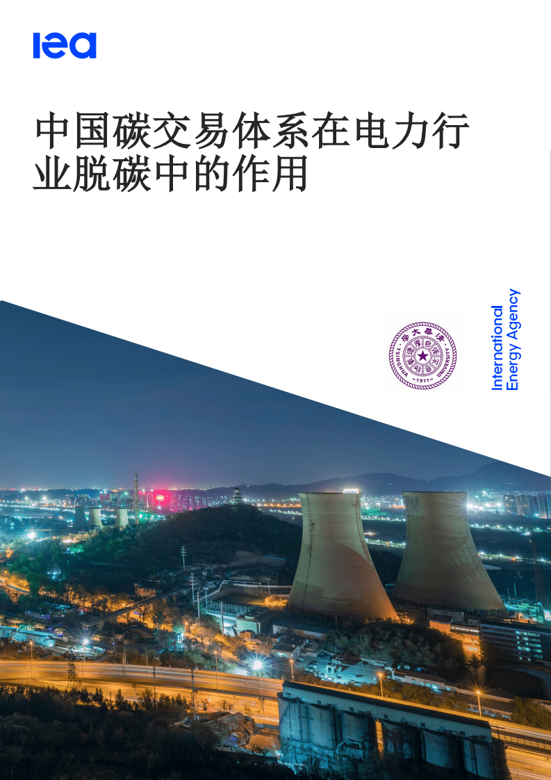IEA：中国碳交易体系再电力行业脱碳中的作用.pdf 第1页