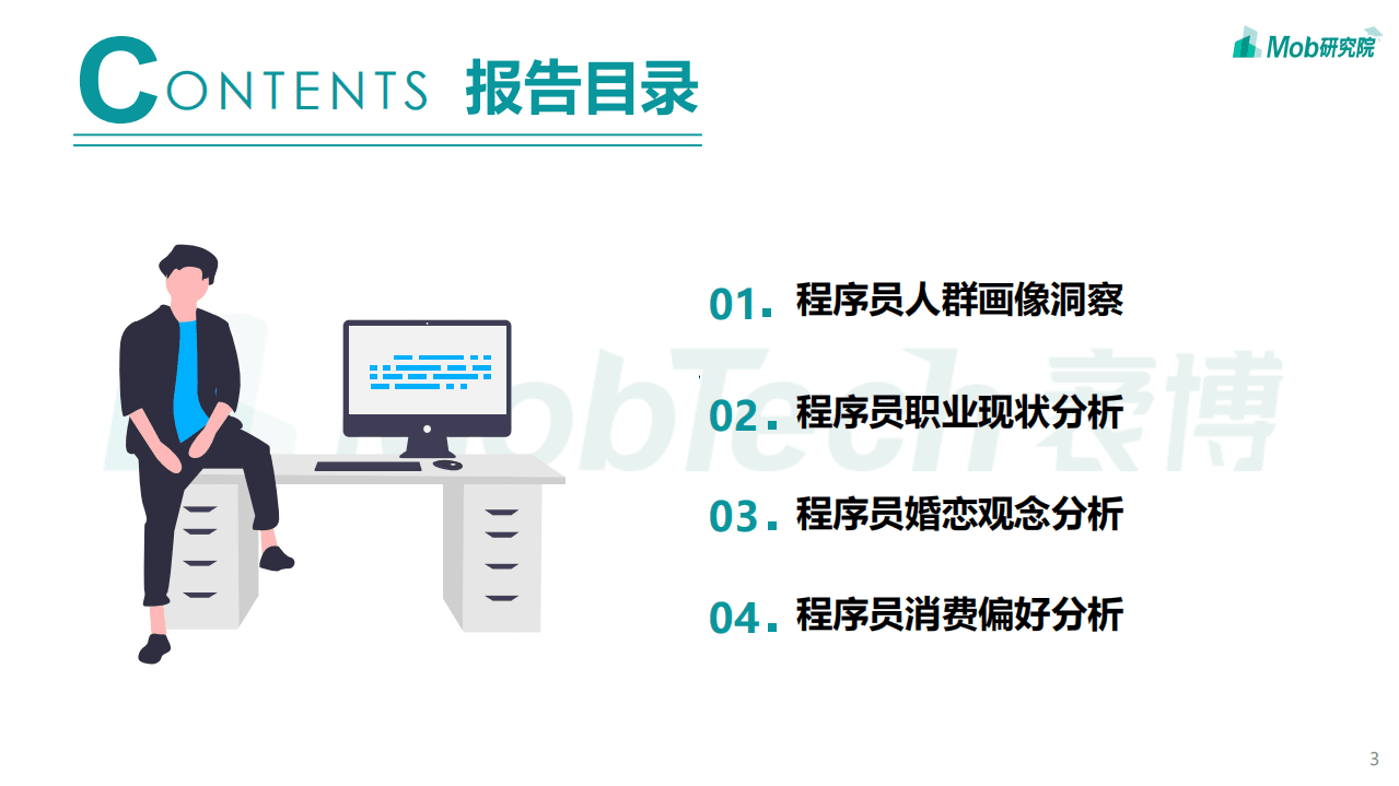 Mob研究院：IT行业2020程序员人群洞察报告、带你走进小哥哥们“软萌”的内心code(1).pdf 第3页