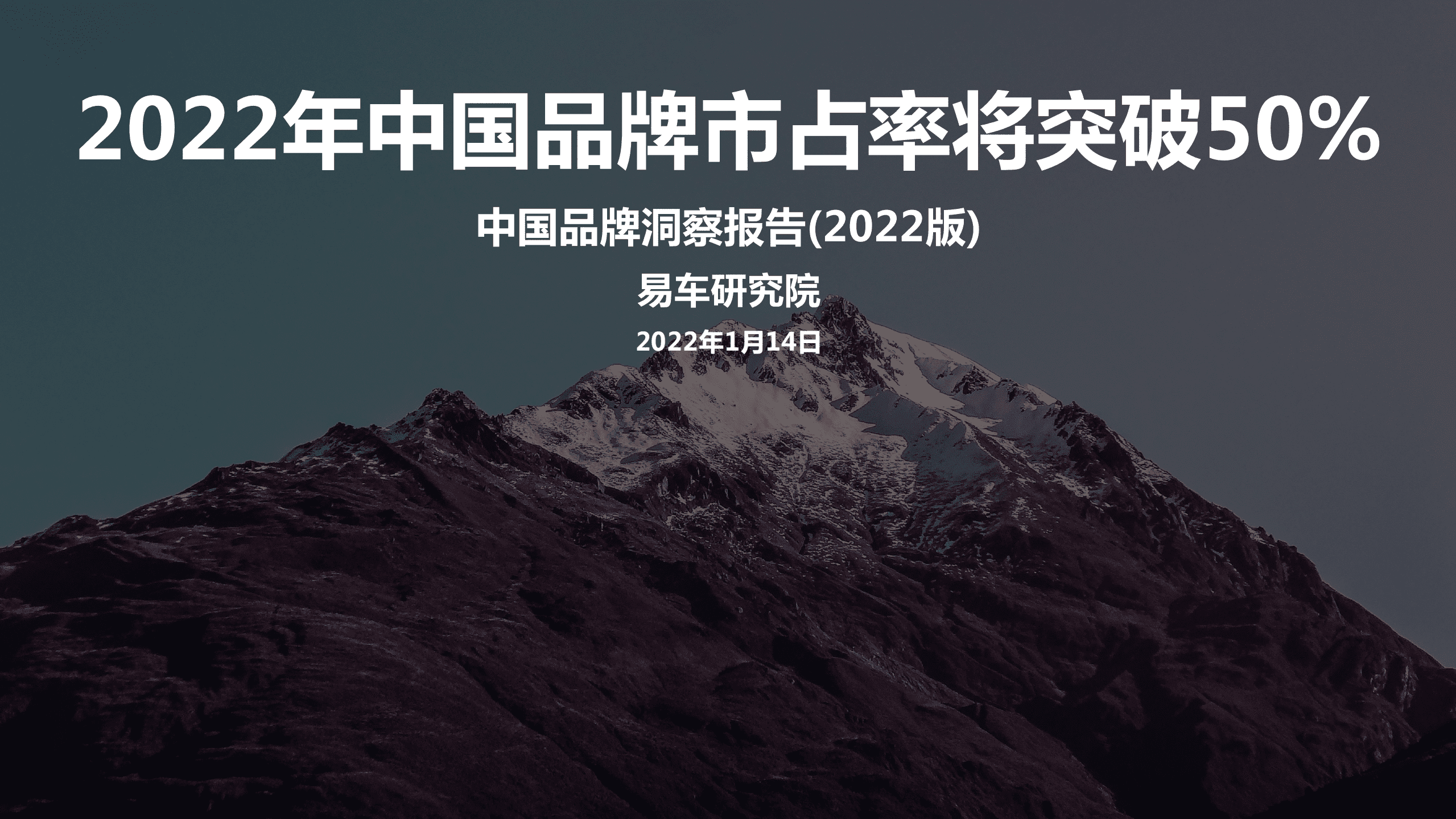 易车研究院：中国汽车品牌洞察报告(2022版).pdf 第1页