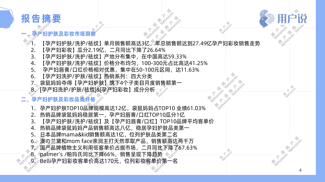 用户说：精华版2021年孕产妇护肤彩妆消费趋势报告.pdf 第2页