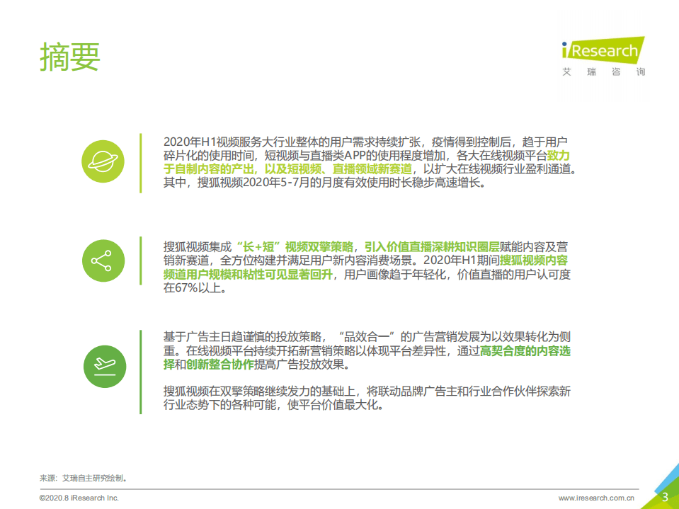 艾瑞咨询：2020年H1搜狐视频内容生态新布局与价值探索.pdf 第3页