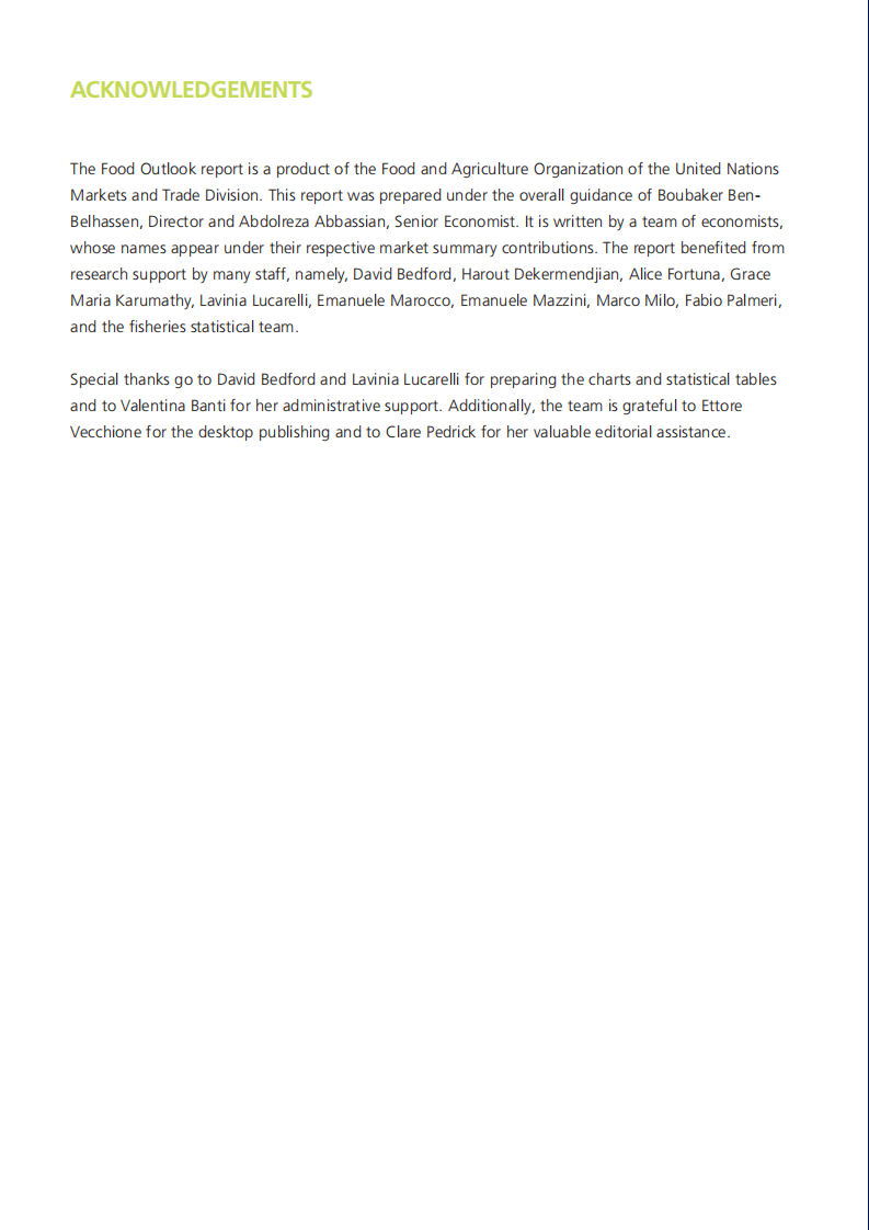 世界粮农组织：食品展望&mdash;&mdash;全球食品市场半年期报告（英文版）.pdf 第5页