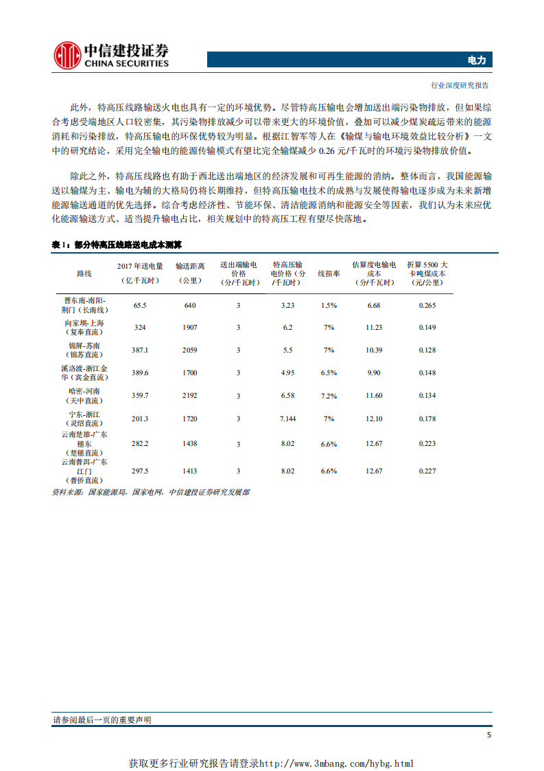 电力行业：配套电源成瓶颈，短期内特高压线路影响相对有限-190228.pdf 第6页