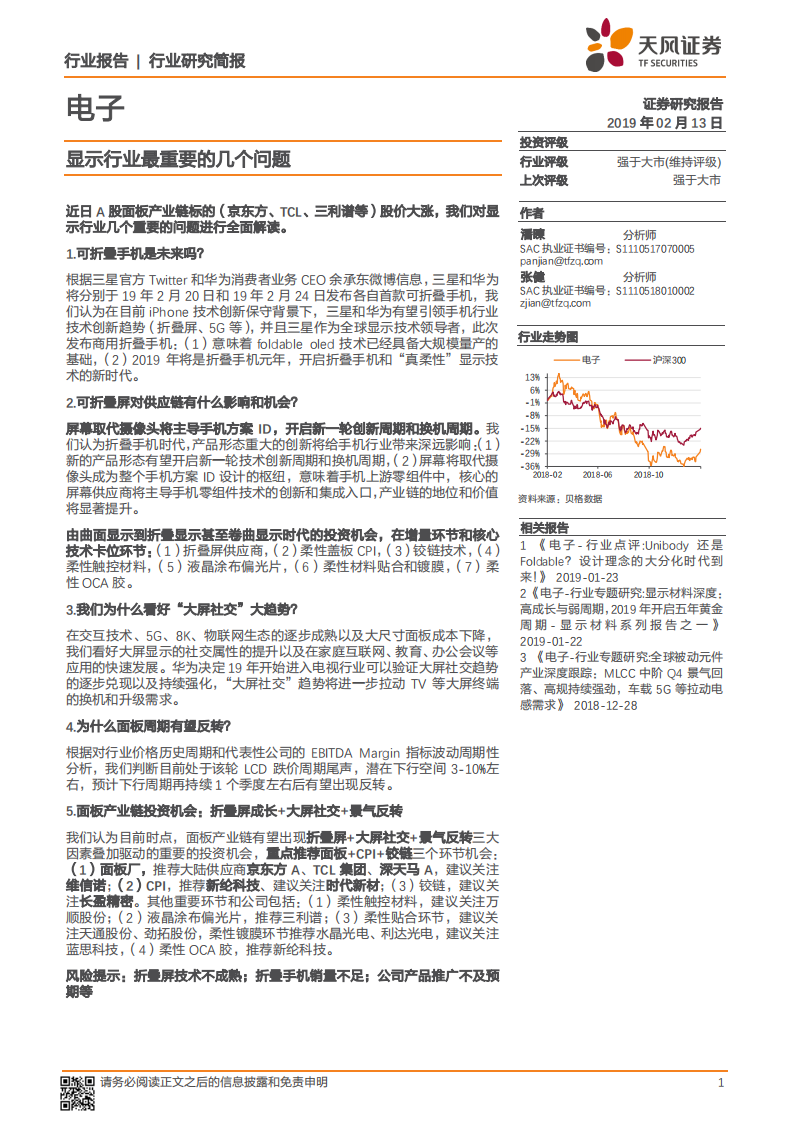 电子：显示行业最重要的几个问题.pdf 第1页
