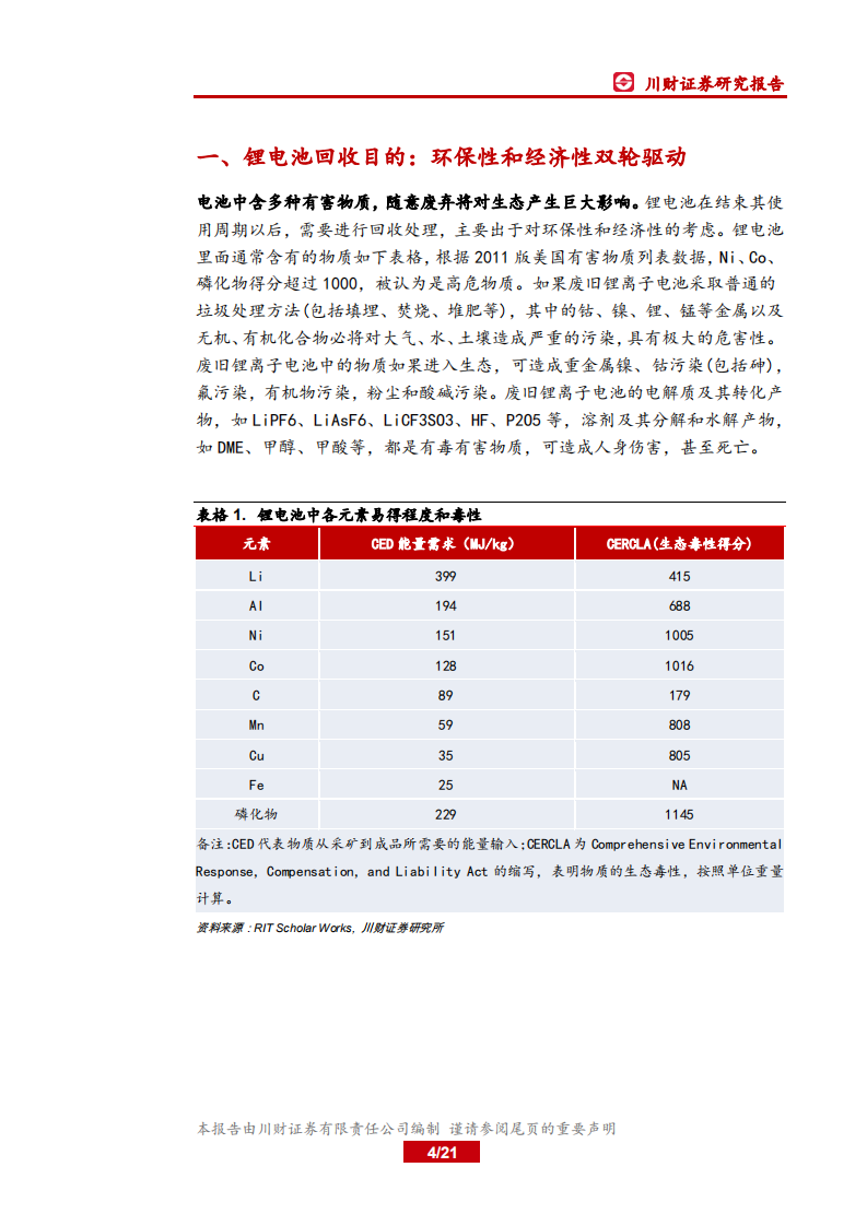 锂电池回收行业深度报告：锂电池退役潮临近，回收利用春天将来.pdf 第4页