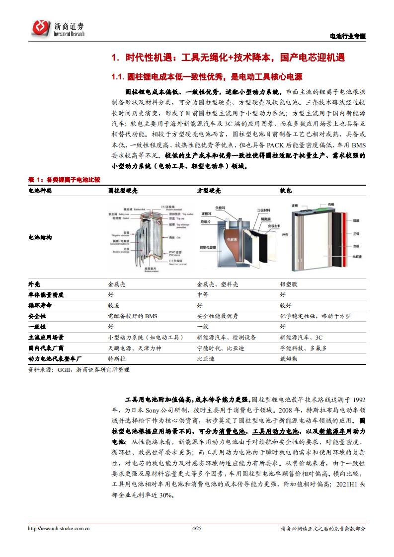 时代性大趋势之圆柱锂电池行业深度报告：工具无绳化+技术降本，国产电芯乘风而起-20211227.pdf 第4页