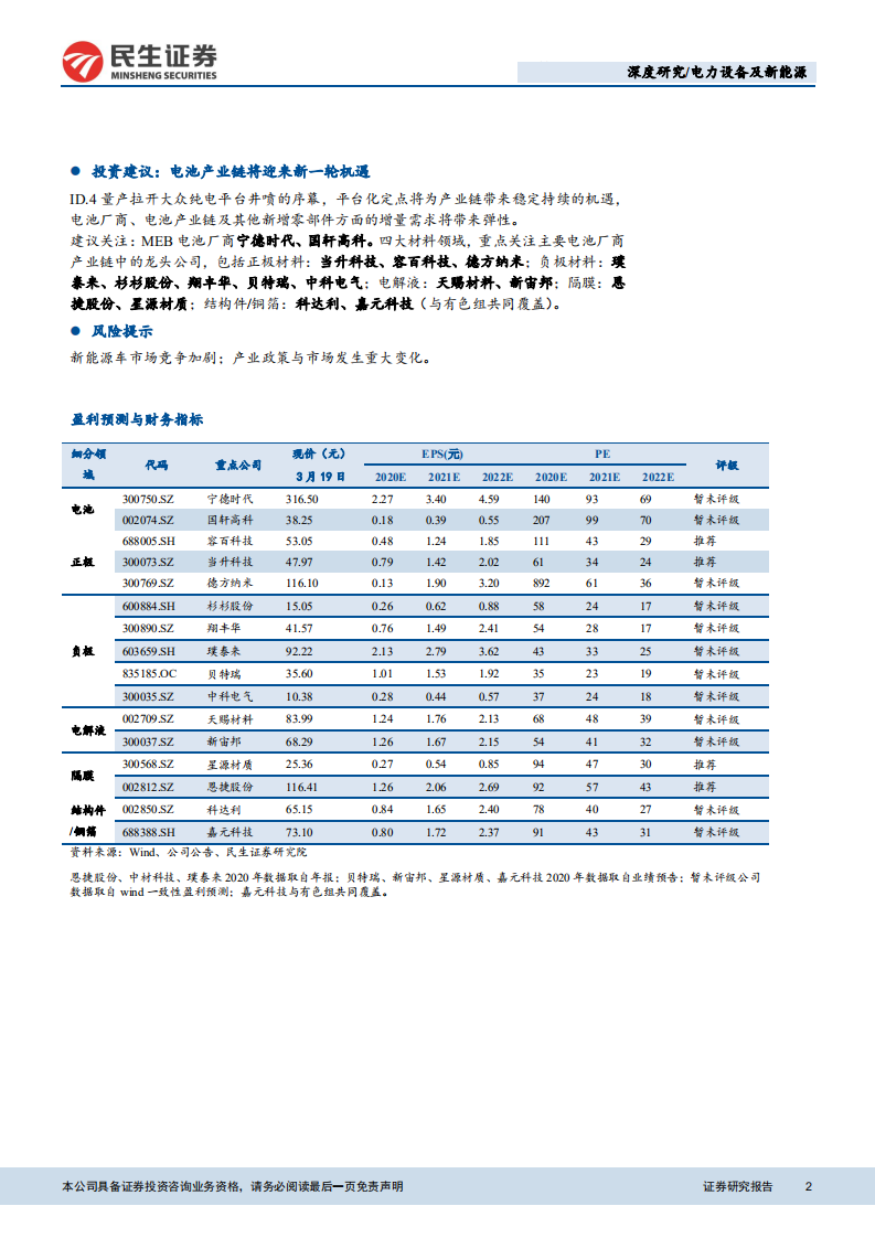 电力设备及新能源行业大众MEB产业链专题报告：国产大众ID.4即将上市，产业链借势腾飞-210322.pdf 第2页