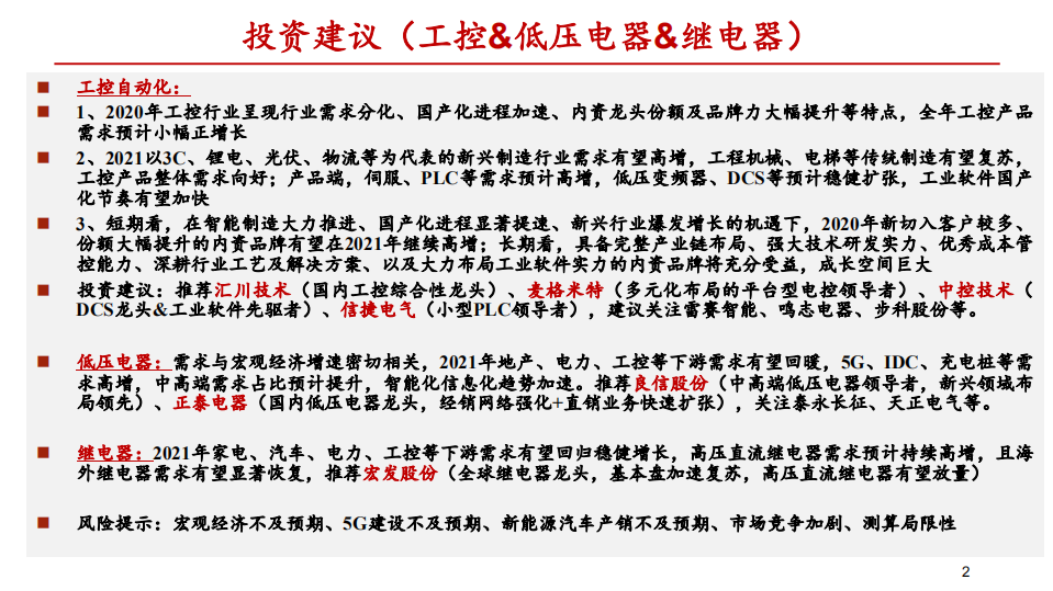 电力设备新能源行业2021年度工控&电网策略报告：国产化进程加速，聚焦高成长个股-20201215.pdf 第2页