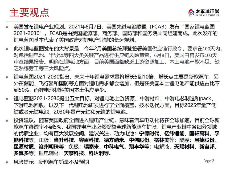 电力设备新能源行业全面解读：美国锂电蓝图2021~2030-210610.pdf 第2页