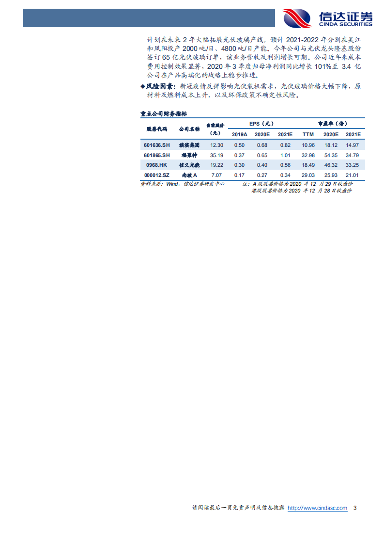 光伏玻璃行业深度报告：供需结构偏紧，高景气度持续-20201229.pdf 第3页