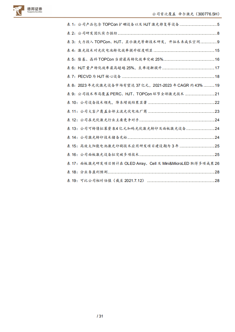 帝尔激光-光伏激光设备龙头，TOPCon、HJT优势延续-210713.pdf 第4页