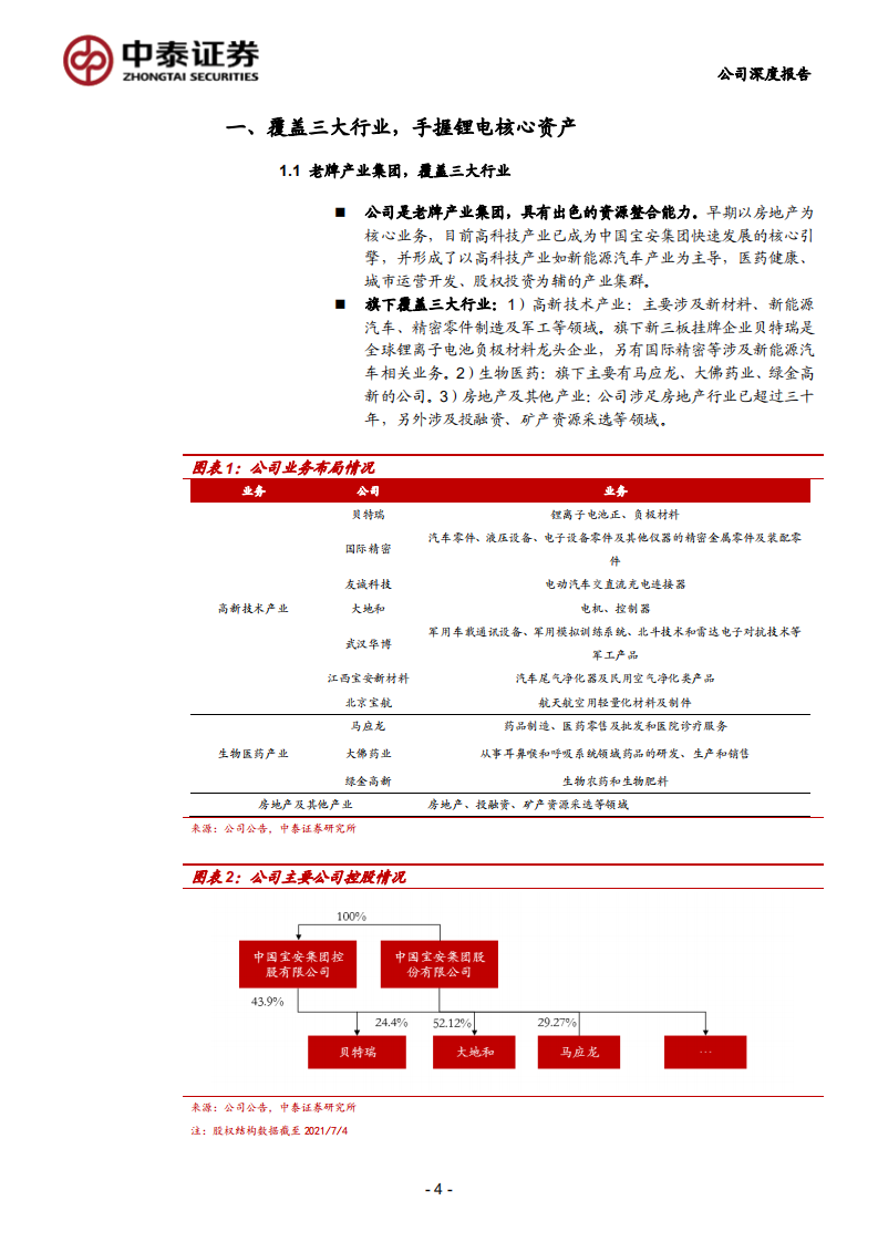 中国宝安-公司治理有望优化，电池材料业务迎高增长期-210708.pdf 第4页