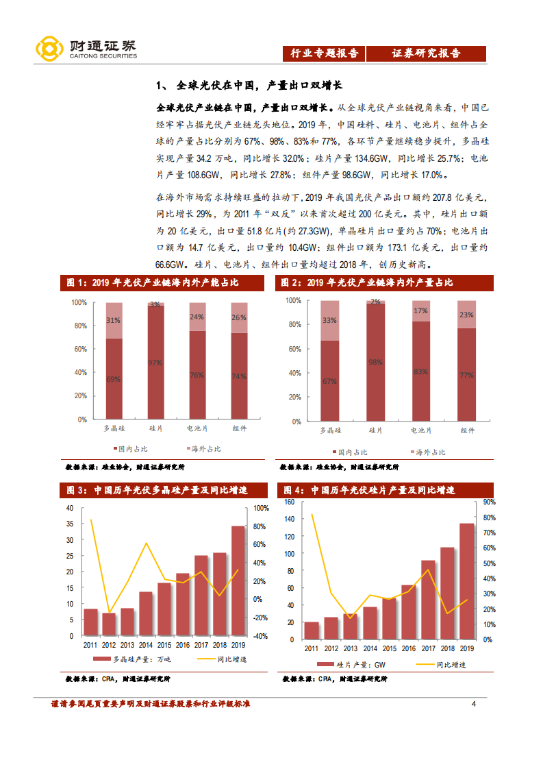 光伏行业深度报告之产能篇：中国光伏，光照全球-200327.pdf 第4页