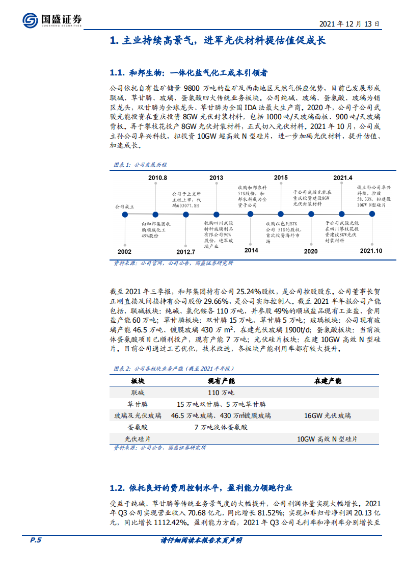 和邦生物-主业持续高景气，进军光伏材料提估值促成长-211213.pdf 第5页