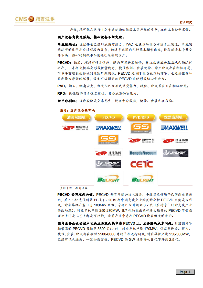 新能源行业光伏系列报告之（三十二）：国产设备快速进步，HIT产业化瓶颈即将打开-200529.pdf 第6页