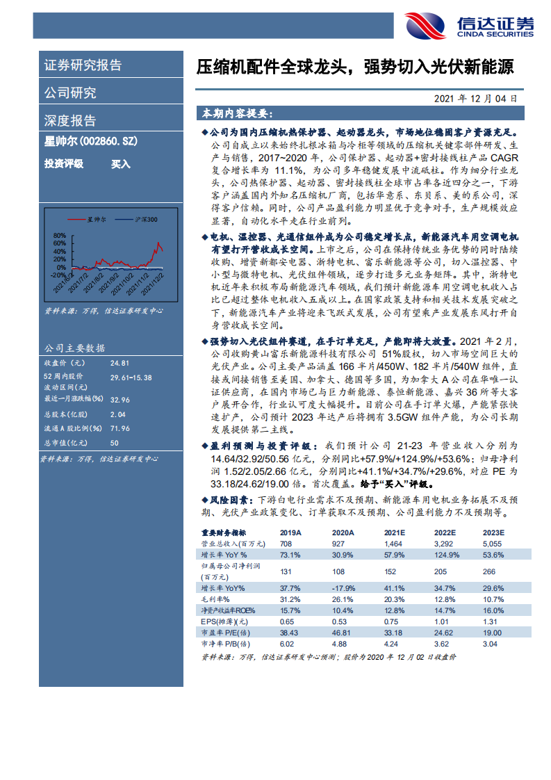 星帅尔-制造力外溢系列报告之星帅尔深度报告：压缩机配件全球龙头，强势切入光伏新能源-20211204.pdf 第2页