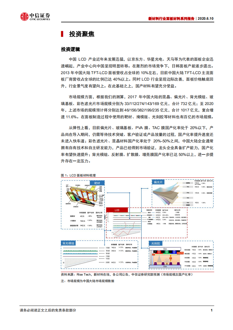 新材料行业面板材料系列报告：产业转移+景气向上，LCD国产材料有望受益-200610.pdf 第6页