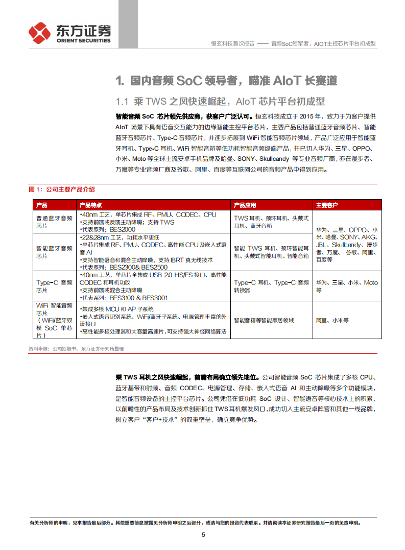 恒玄科技-音频SoC领军者，AIOT主控芯片平台初成型-211122.pdf 第5页