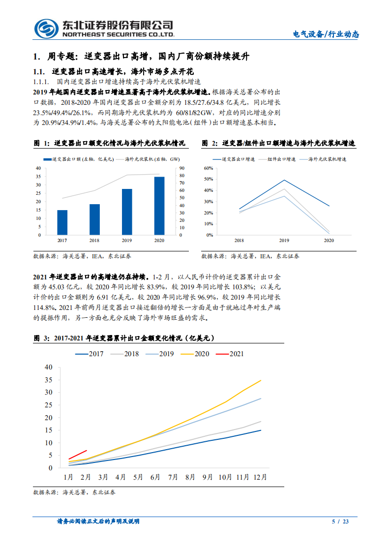 电气设备行业动态报告：逆变器出口高增，国内厂商份额持续提升-210328.pdf 第5页