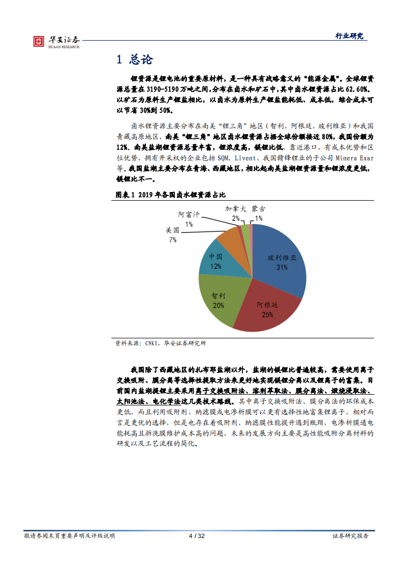 电气设备行业锂资源专题报告之盐湖提锂技术路线解析：技术进步推动盐湖提锂，禀赋不同需因地制宜.pdf 第4页