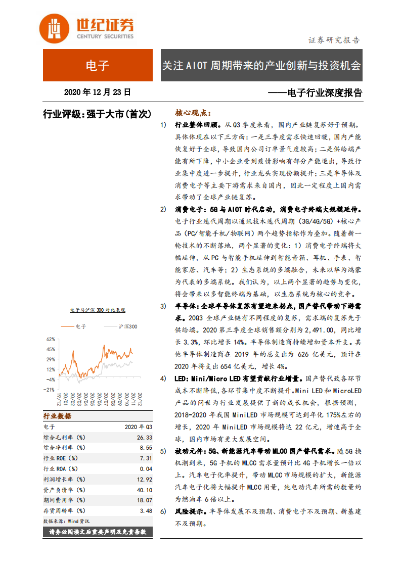 电子行业深度报告：关注AIOT周期带来的产业创新与投资机会-20201223.pdf 第1页