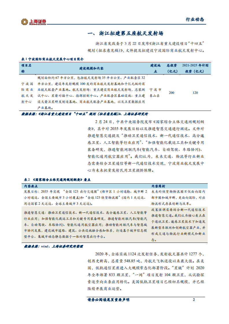 电子行业周报：浙江拟建我国第五座航天发射场.pdf 第2页