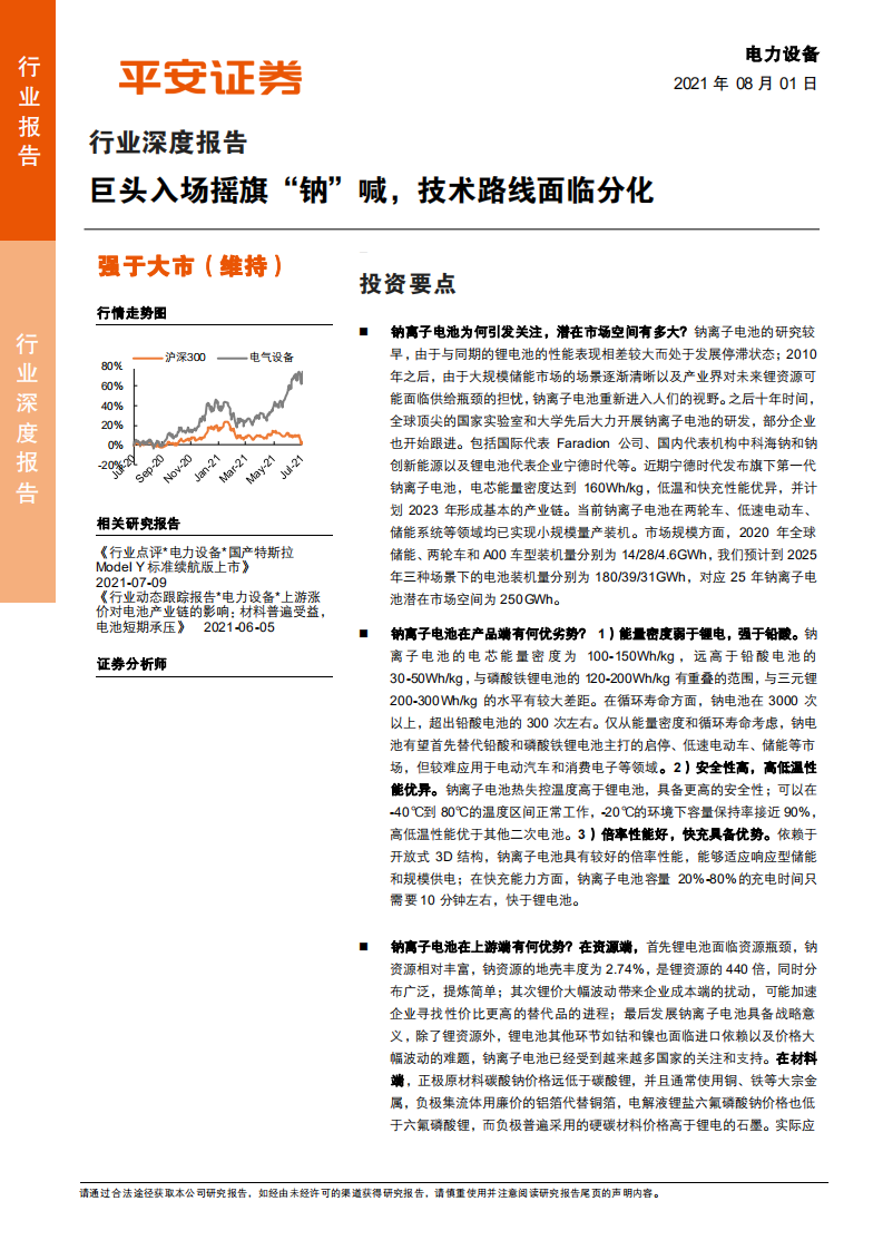 电力设备行业深度报告：巨头入场摇旗“钠”喊，技术路线面临分化-210801.pdf 第1页