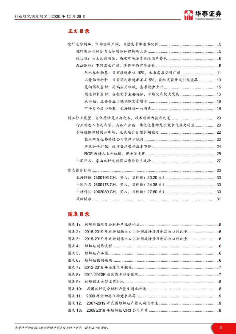 建材行业&ldquo;点石成金&rdquo;玻璃玻纤系列研究之三： 玻纤制品新蓝海，龙头成长可期-20201229.pdf 第2页