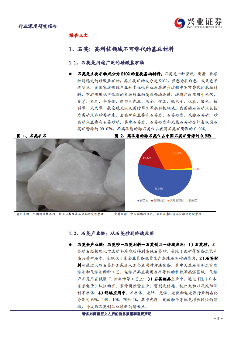 金属非金属新材料行业：石英，半导体产业链关键材料，前景广阔-191227.pdf 第5页
