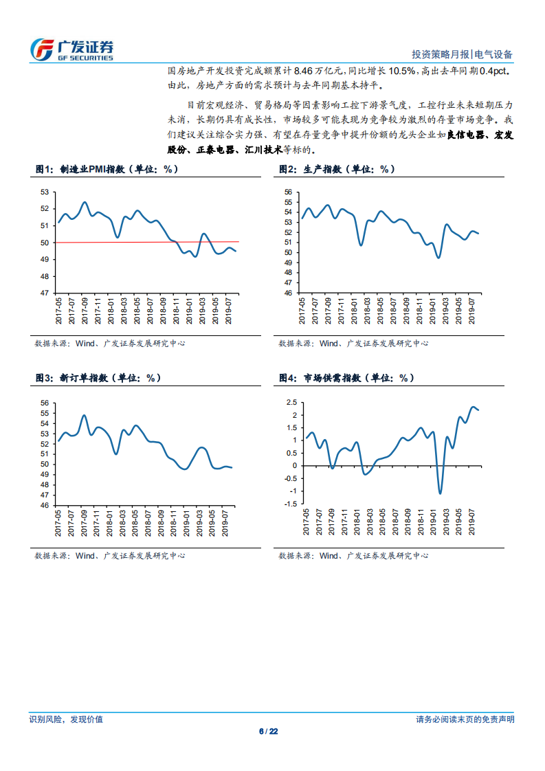 电气设备行业：工控下游低位波动，关注泛在建设试点进程-190927.pdf 第6页