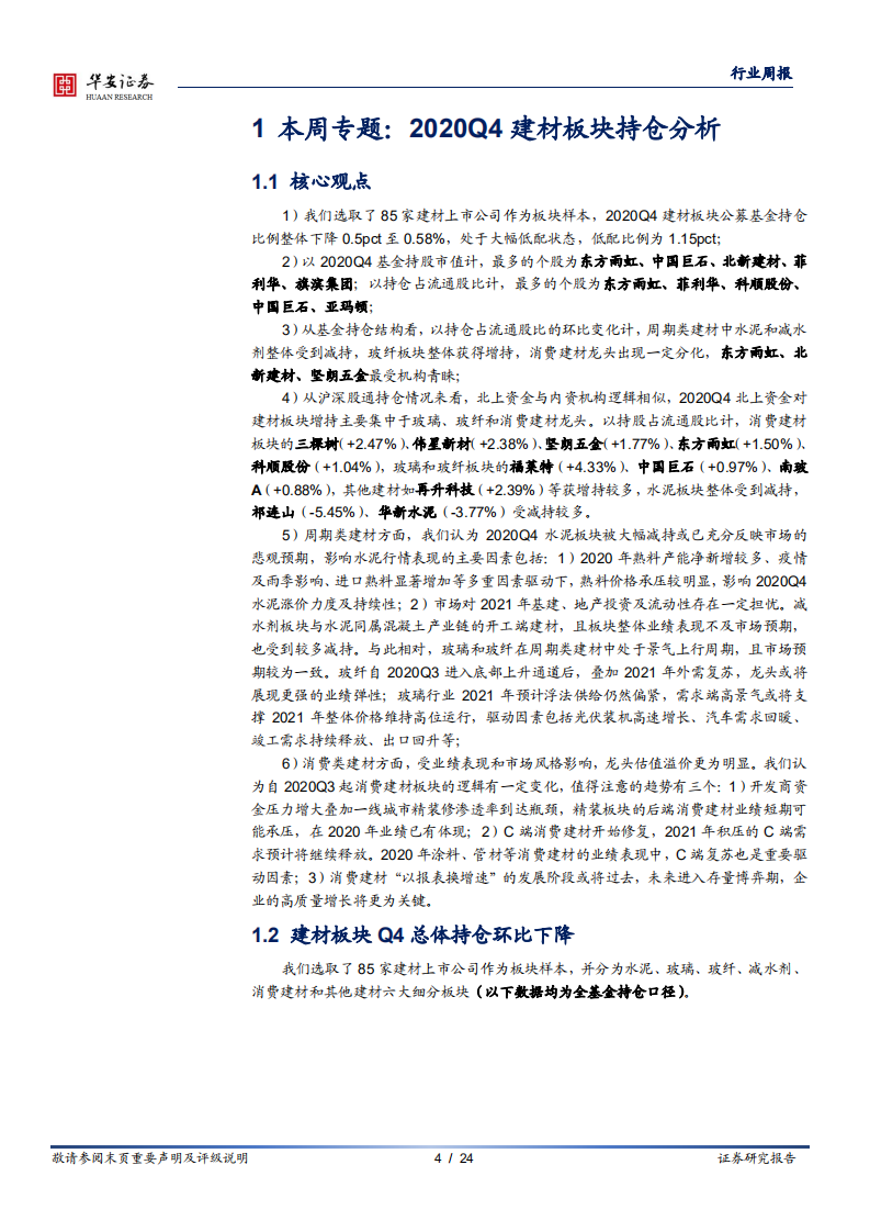 建材行业专题：2020Q4建材板块持仓分析-210125.pdf 第4页