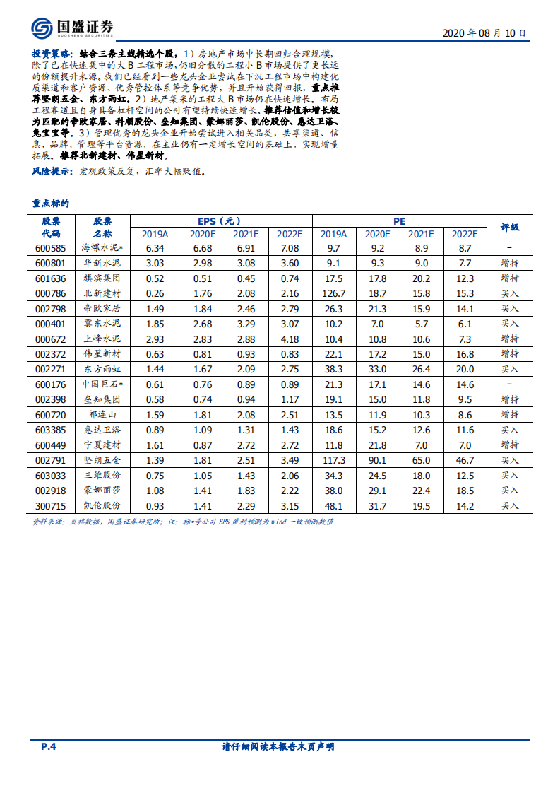 建筑材料行业：华东水泥价格开始上调，中建材整合大幕将启-20200810.pdf 第4页