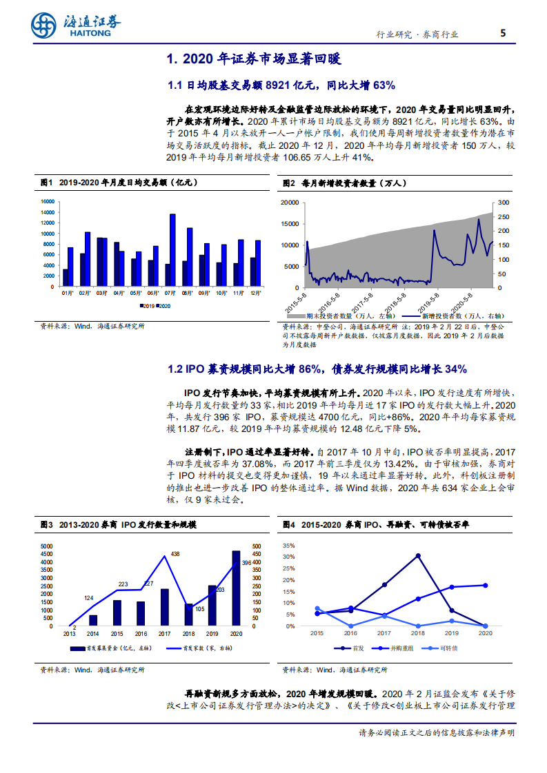证券行业2020年年报前瞻：经纪、投行大幅增长，预计21年行业净利润同比增长12%-210203.pdf 第5页