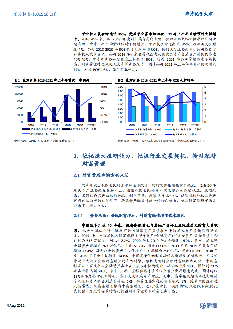 东方证券-依托强大投研能力，转型深耕财富管理-210804.pdf 第6页