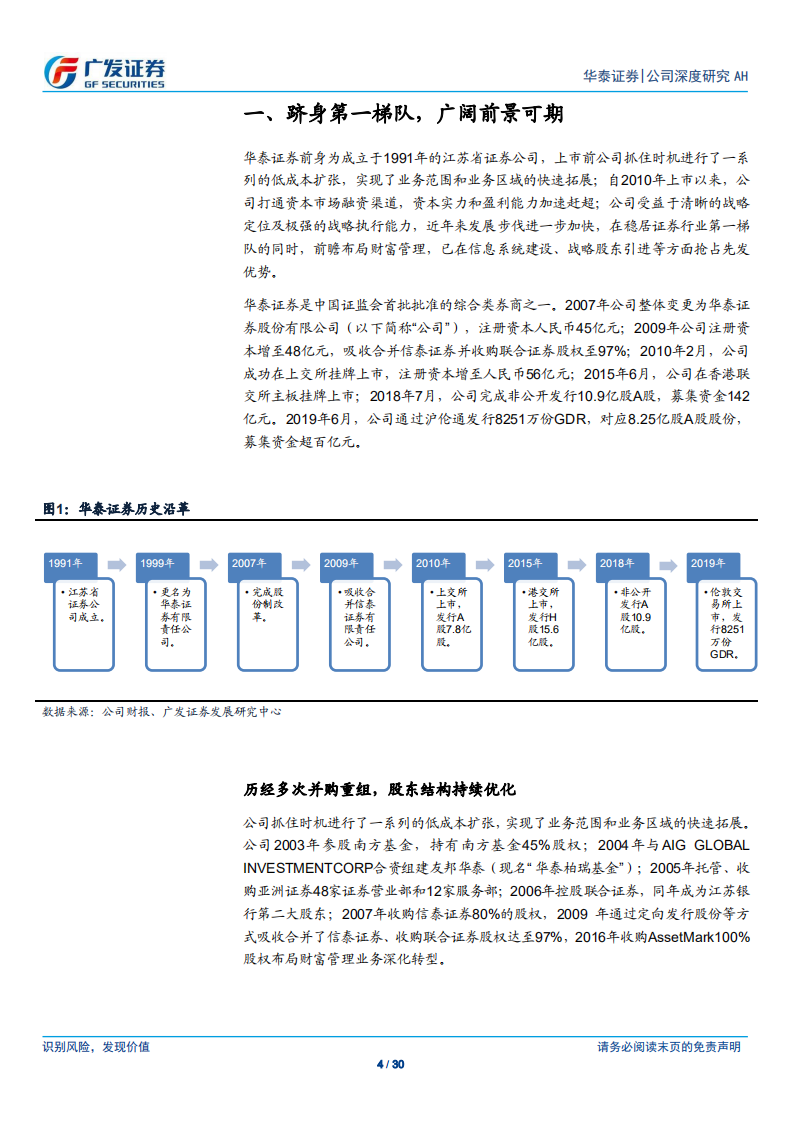 华泰证券-战略清晰、前瞻布局，证券行业的领军者-190715.pdf 第4页
