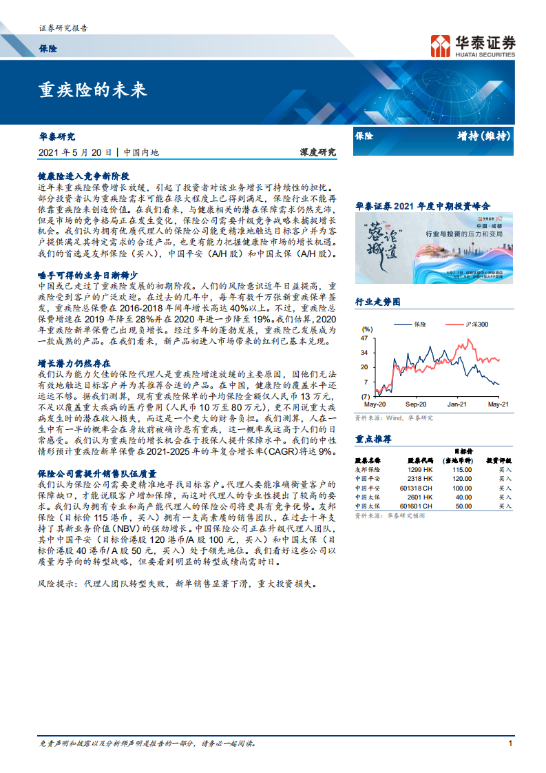 保险行业：重疾险的未来-210520.pdf 第1页