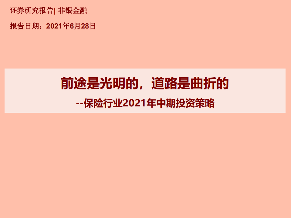 保险行业2021年中期投资策略：前途是光明的，道路是曲折的.pdf 第1页