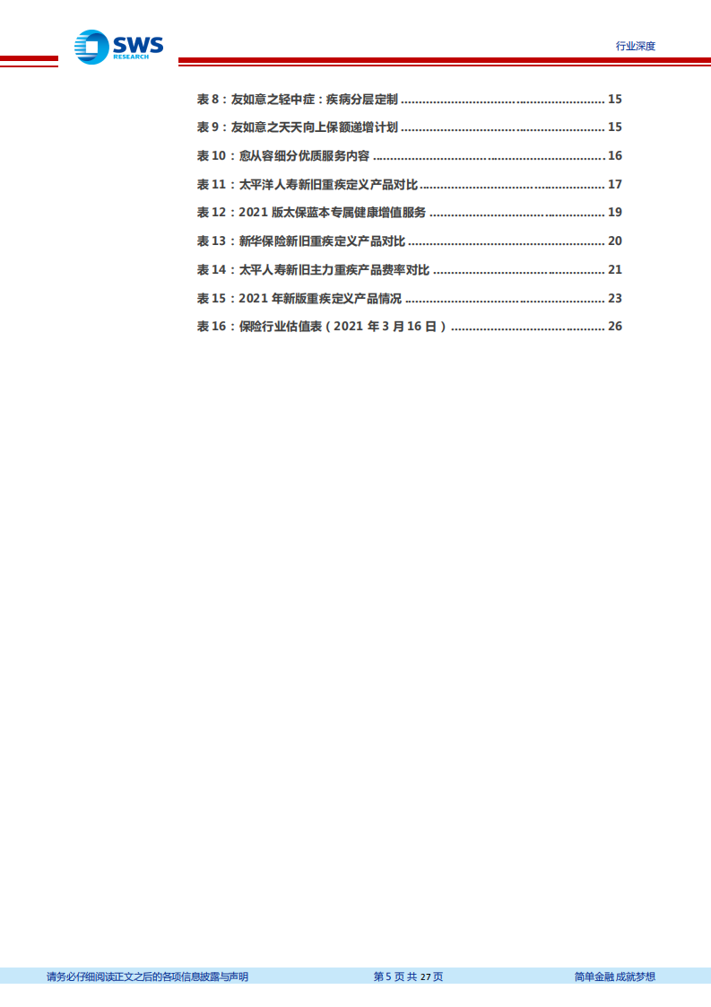 保险行业上市险企新重疾定义产品观察与分析：保障加码费率微降，竞争环境改善-210317.pdf 第5页