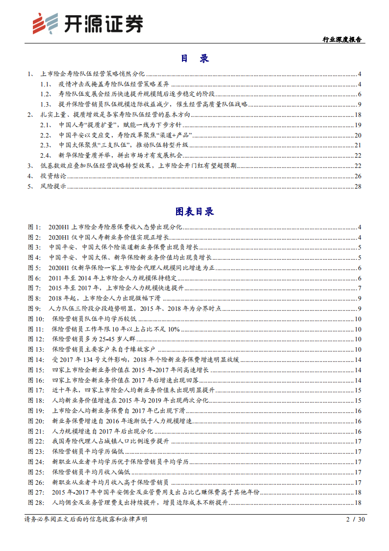 保险行业深度报告：寿险代理人迈向质、量时代，开门红有望超预期-20201023.pdf 第2页