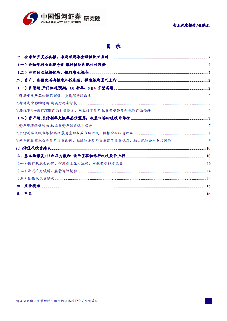 金融行业深度报告：顺周期金融板块布局正当时，把握保险、银行布局机会-210221.pdf 第2页