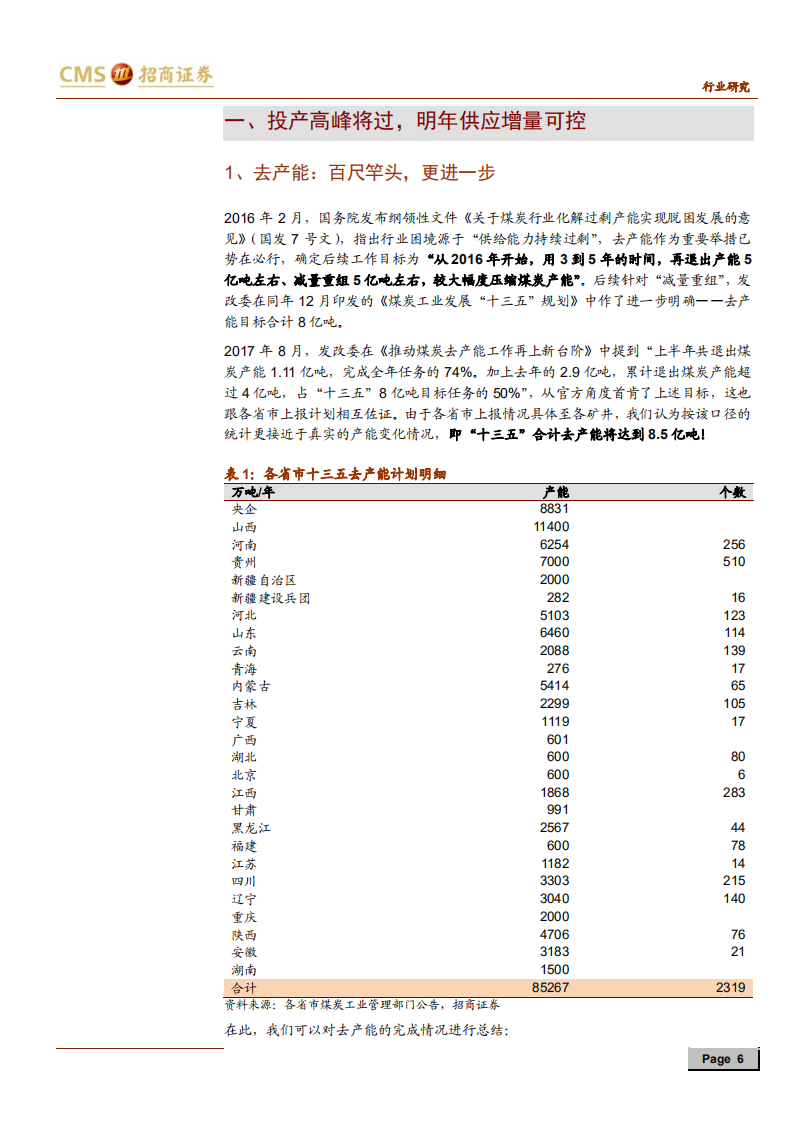 煤炭行业2020年度投资策略：投产高峰将过，煤价韧性犹存-191101.pdf 第6页